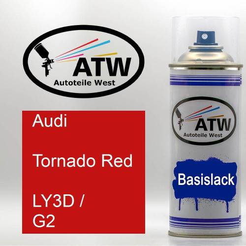 Audi, Tornado Red, LY3D / G2: 400ml Sprühdose, von ATW Autoteile West.